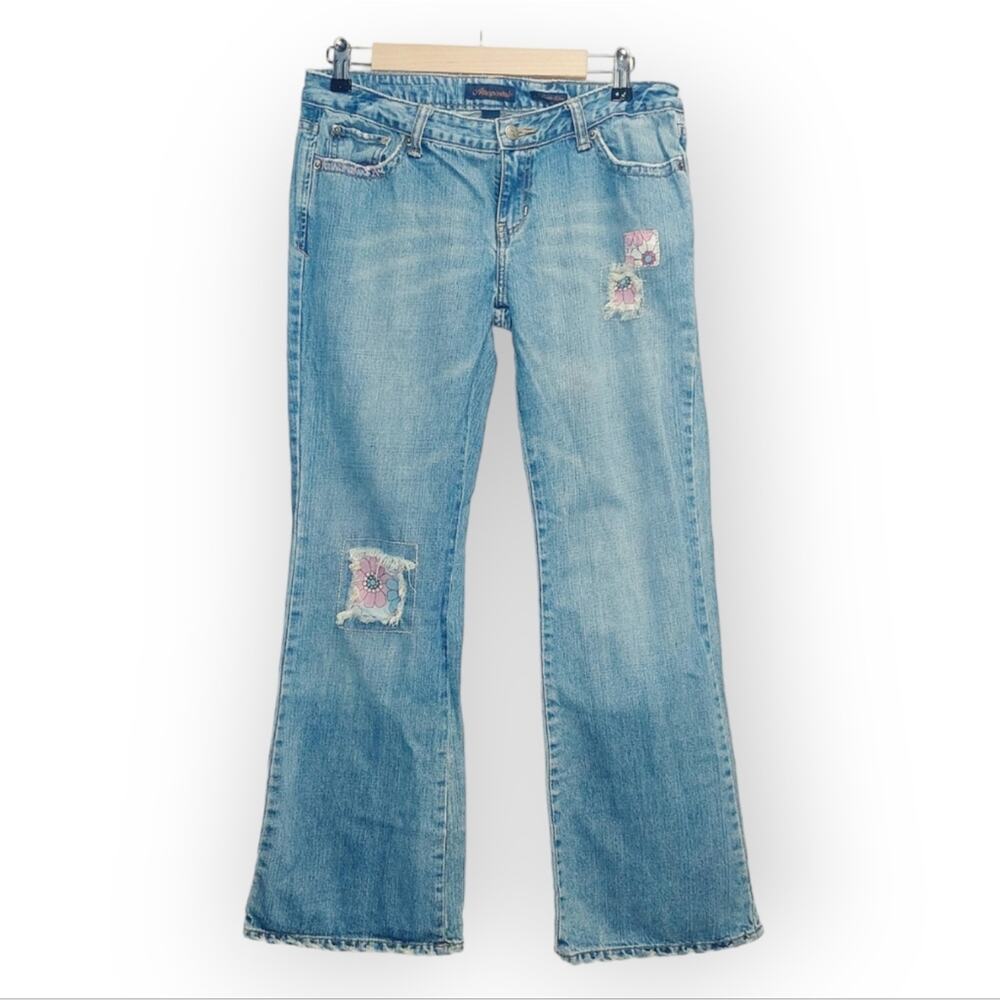 Y2K Aeropostale Patch work Jeans   Size 9‎ Short